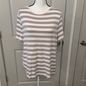A New Day purple and white striped basic tee size XXL